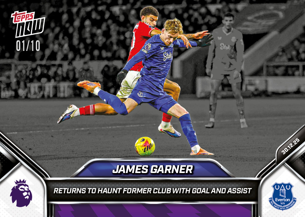 James Garner - 2025-26 Premier League Topps NOW - Card 94 - PR: 186 - Image 4