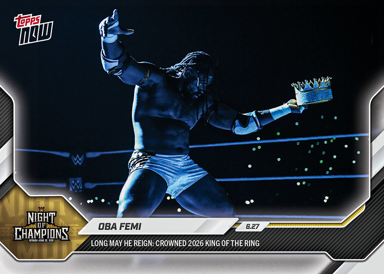 Oba Femi - 2026 WWE Topps NOW - Card 66 - PR: 1689 - Image 3