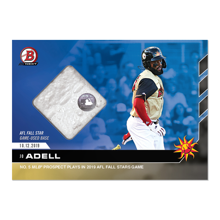Game-Used Base Relic # to 49 - Jo Adell - Bowman NEXT TOPPS NOW Card FSG-1B