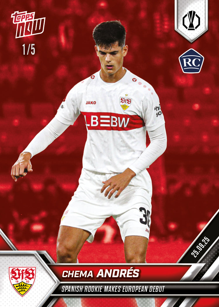 Chema Andrés - 2025-26 UEL Topps NOW Card 3 - PR: 314 - Image 3