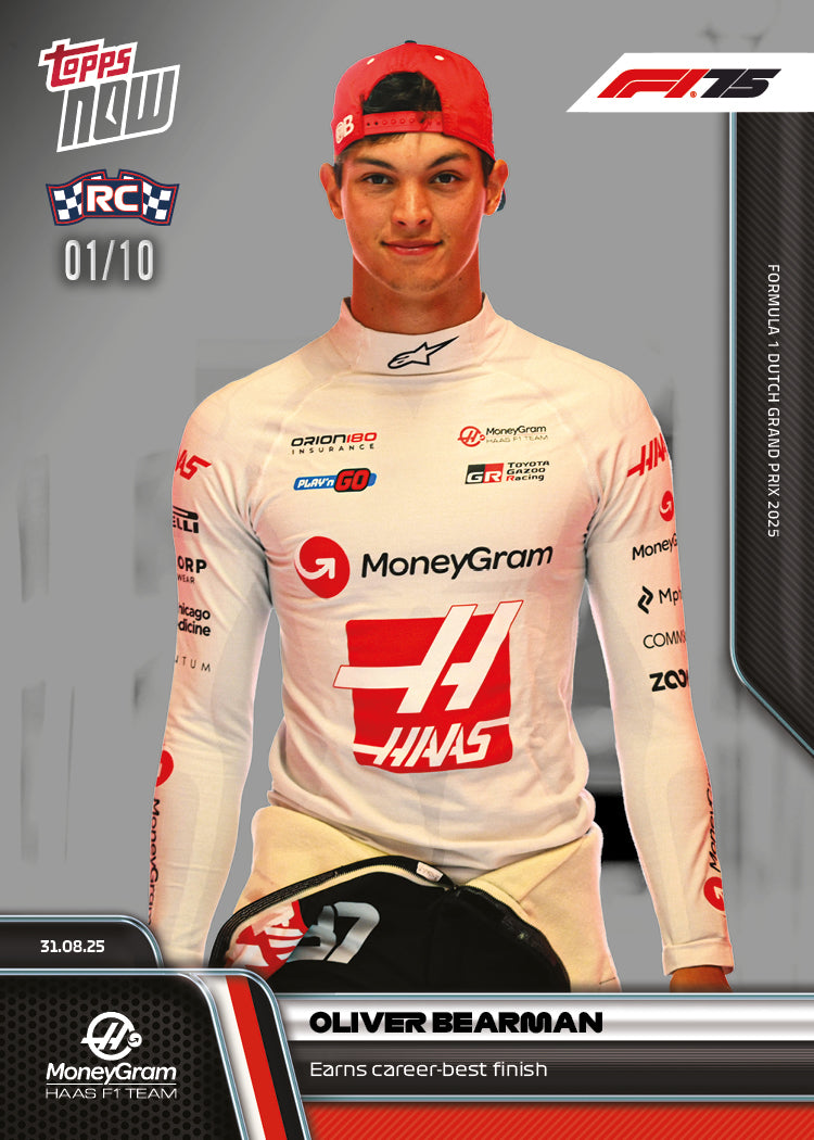 Oliver Bearman - 2025 Formula 1 Topps NOW - Card 59 - PR: 2017 - Image 4