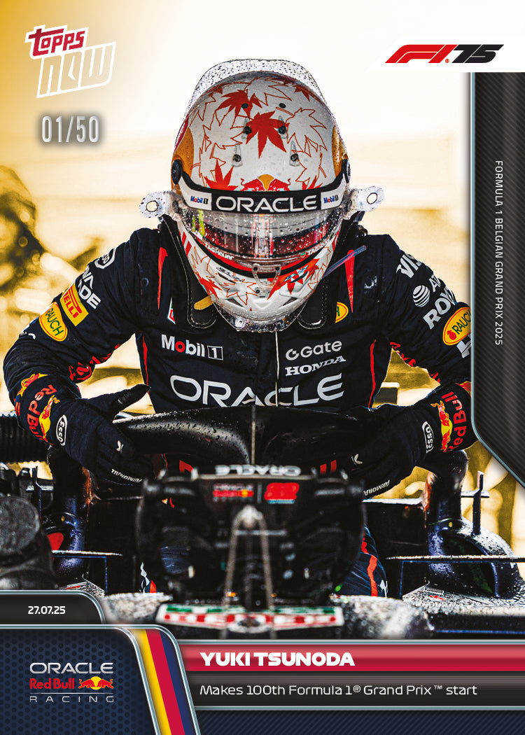 Yuki Tsunoda - 2025 Formula 1 Topps NOW - Card 53 - PR: 1312 - Image 6