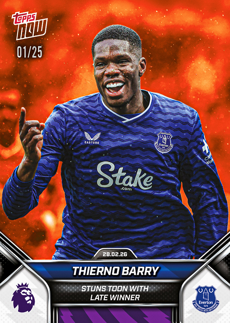 Thierno Barry - 2025-26 Premier League Topps NOW - Card 147 - PR: 205 - Image 5