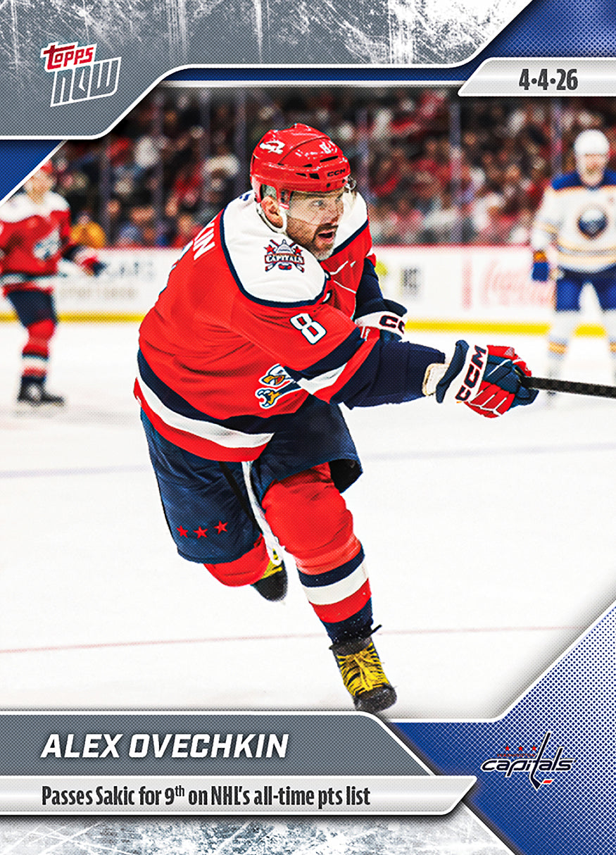 Alex Ovechkin - 2025-26 NHL Topps NOW - Sticker # 141 Pack - PR: 395
