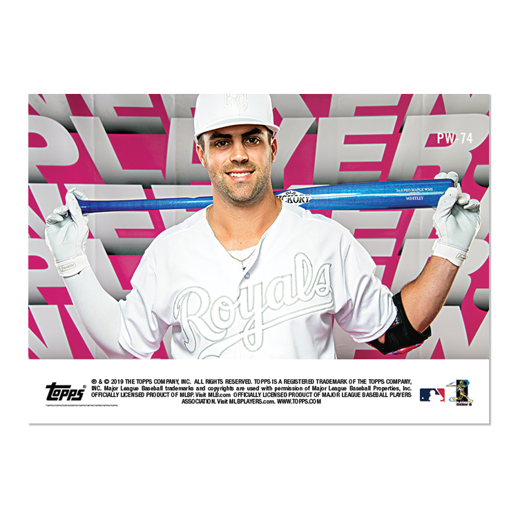 Alternative view of 2019 Kansas City Royals TOPPS NOW Players Weekend 6-Card Team Set + Relic Card - Print Run: 84