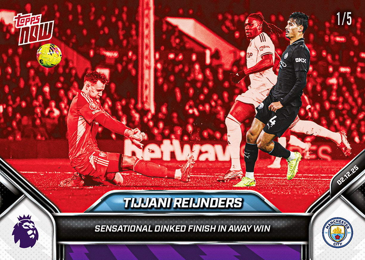 Tijjani Reijnders - 2025-26 Premier League Topps NOW - Card 70 - PR: 184 - Image 3