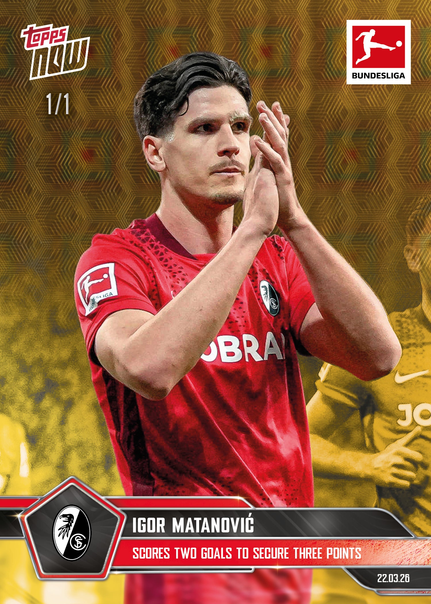 Igor Matanović - 2025-26 Bundesliga Topps NOW - Card 155 - PR: 97 - Image 2