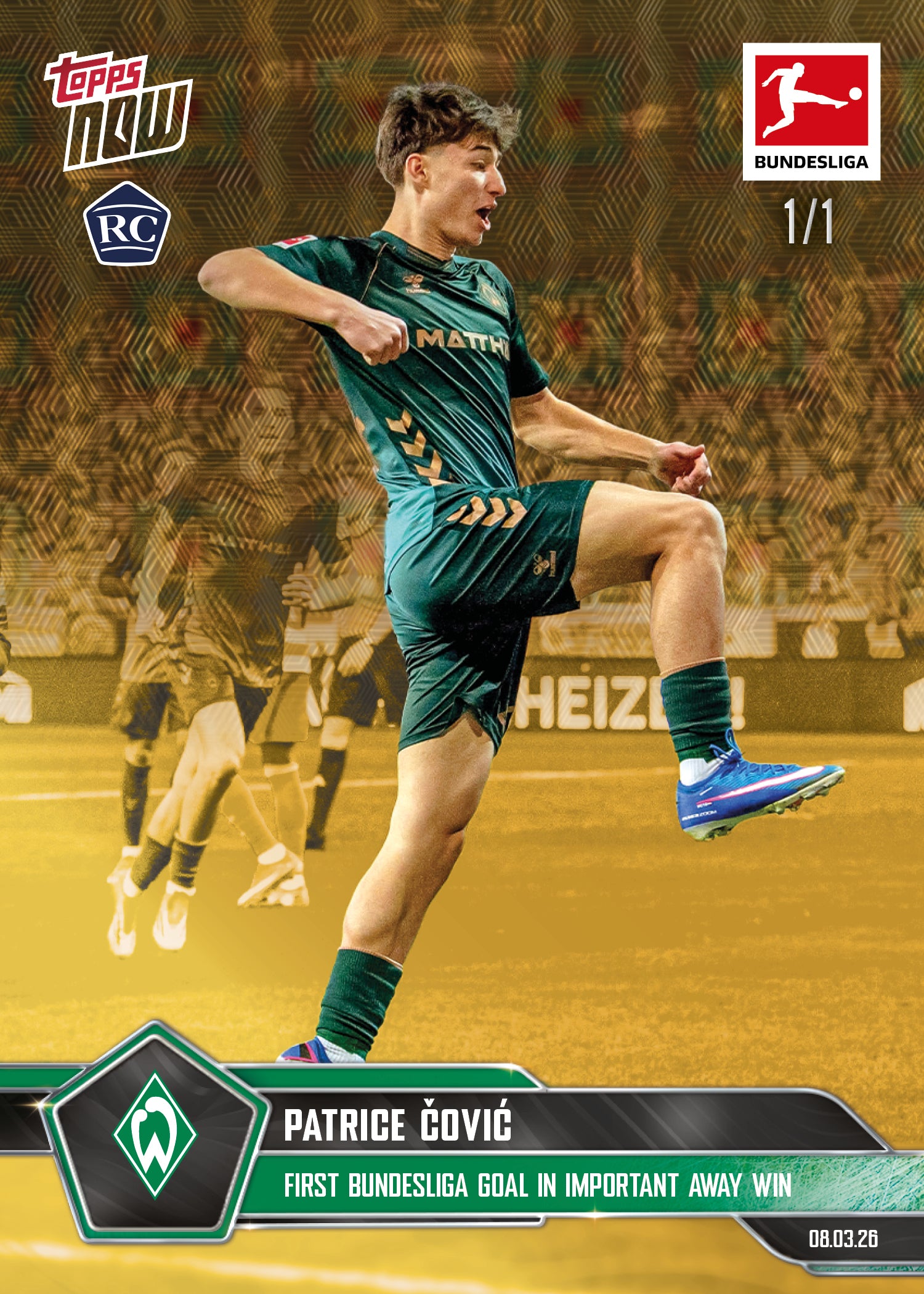 Patrice Čović- 2025-26 Bundesliga Topps NOW - Card 145 - PR:742 - Image 2