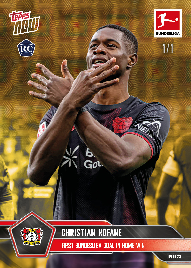 Christian Kofane - 2025-26 Bundesliga Topps NOW - Card 38 - PR: 387 - Image 2