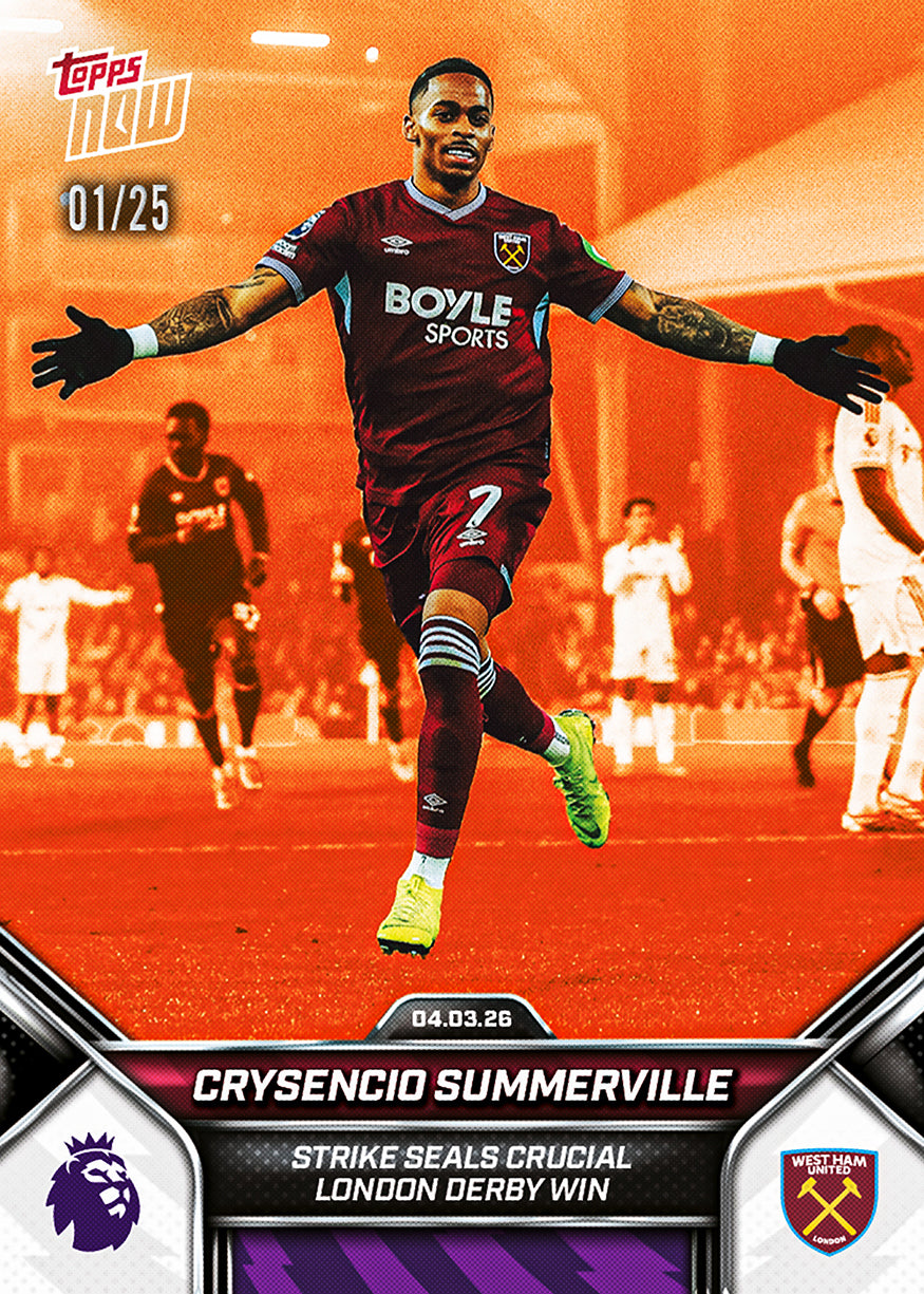 Crysencio Summerville - 2025-26 Premier League Topps NOW - Card 154 - PR: 523 - Image 5