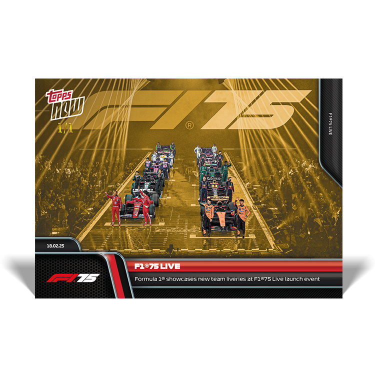 F1 75 Live - 2025 Formula 1 Topps NOW - Card 11 - PR: 1889 - Image 3