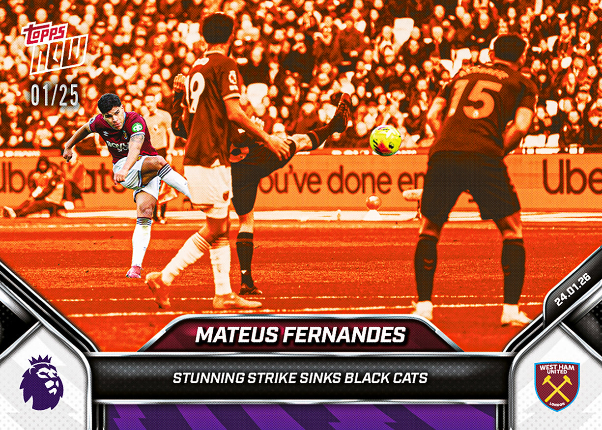 Mateus Fernandes - 2025-26 Premier League Topps NOW - Card 114 - PR: 259 - Image 5