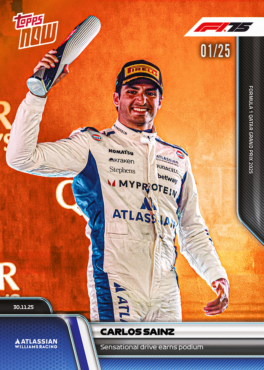 Carlos Sainz - 2025 Formula 1 Topps NOW - Card 84 - PR: 1642 - Image 5