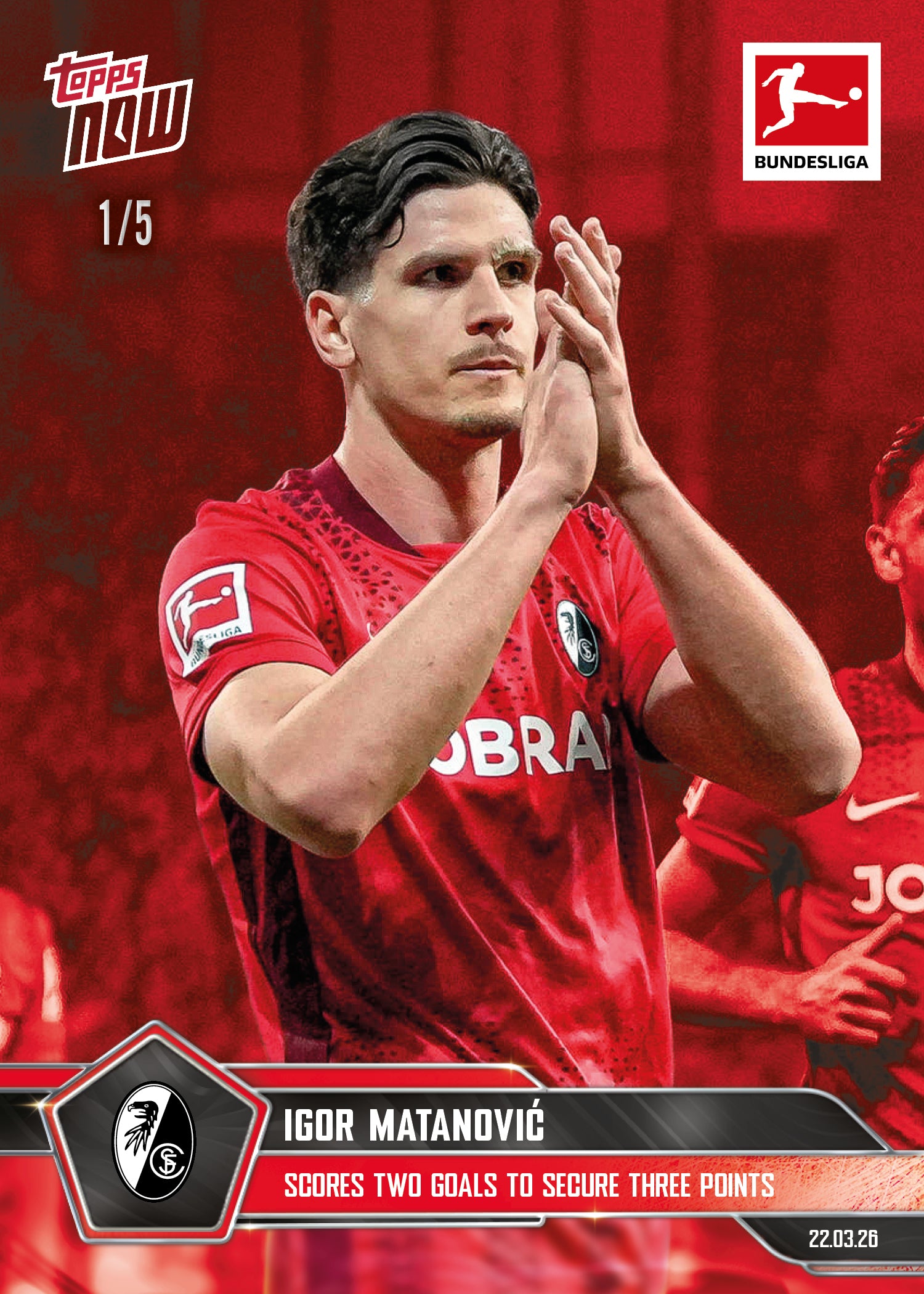 Igor Matanović - 2025-26 Bundesliga Topps NOW - Card 155 - PR: 97 - Image 3