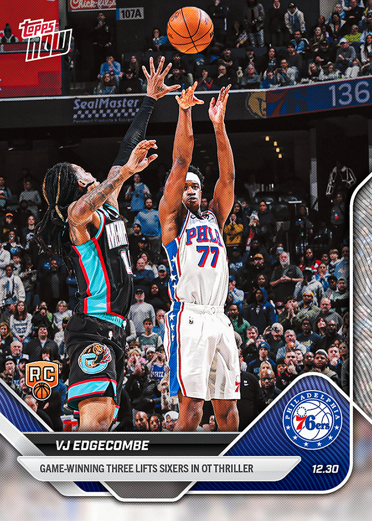 VJ Edgecombe - 2025-26 NBA Topps NOW - Card 108 - PR: 2762