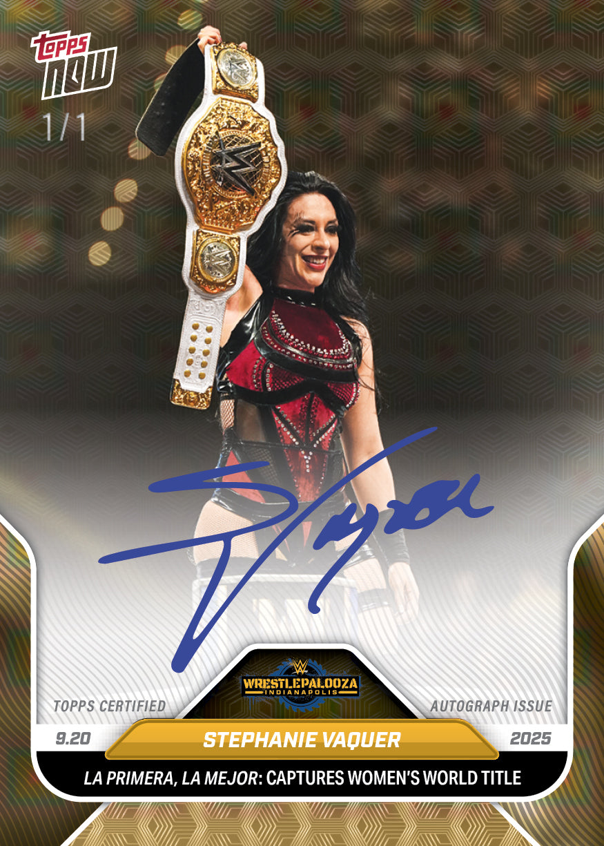 Stephanie Vaquer - 2025 WWE Topps NOW - Card 97 - LOOK FOR AUTOS - PR: 6615 - Image 2