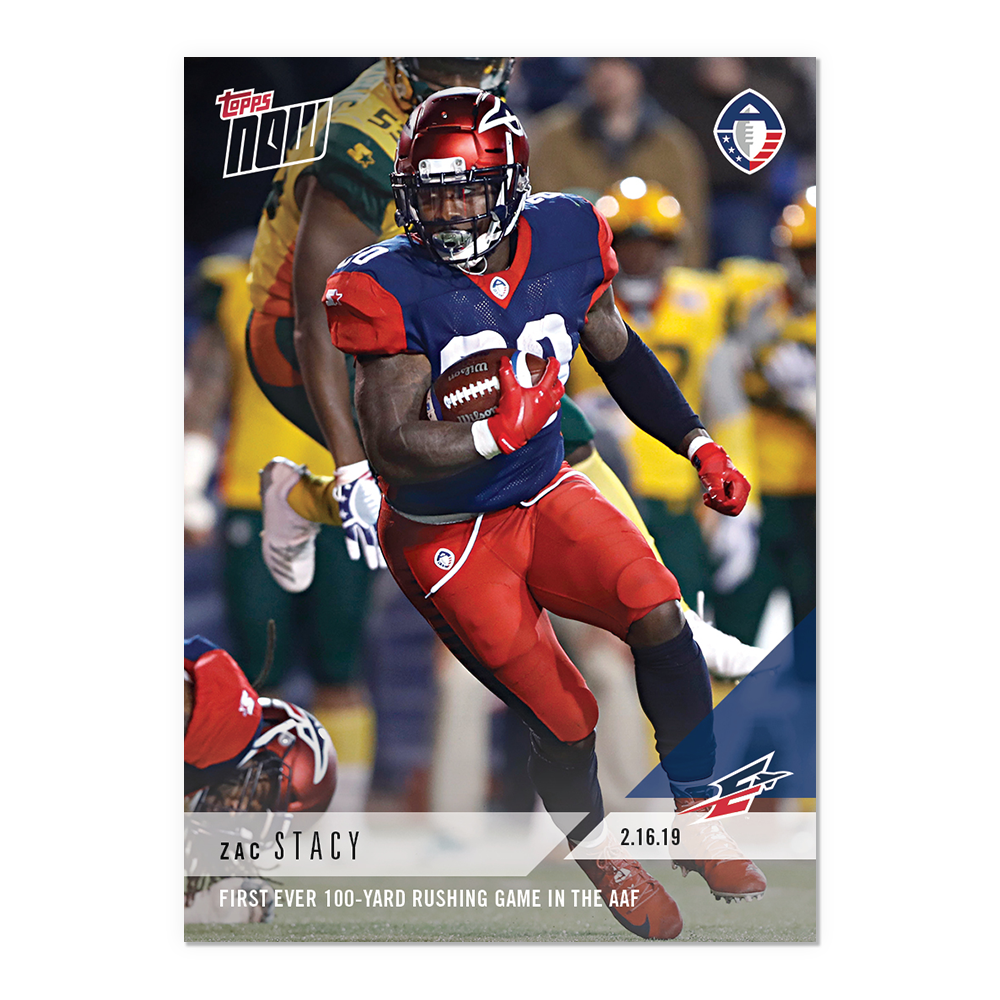 Zac Stacy - AAF TOPPS NOW Card 9 - Print Run: 220