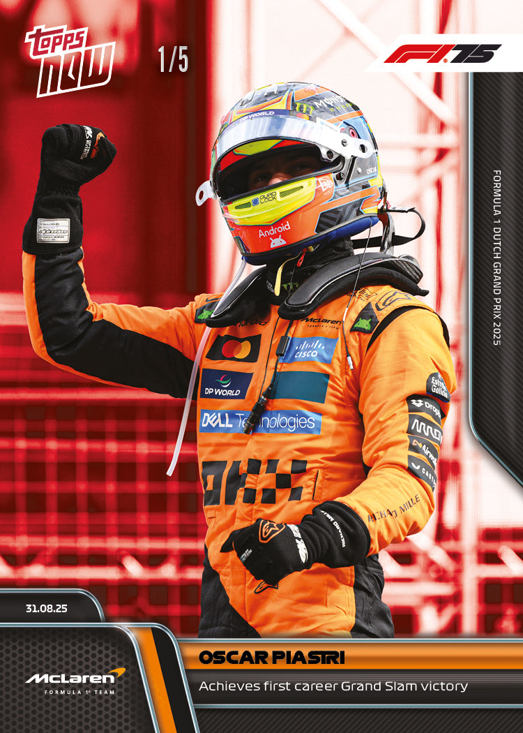 Oscar Piastri - 2025 Formula 1 Topps NOW - Card 57 - PR: 5164 - Image 3