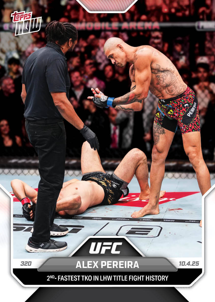 Alex Pereira - 2025 UFC Topps NOW - Card 31 - PR: 8323 - Image 3