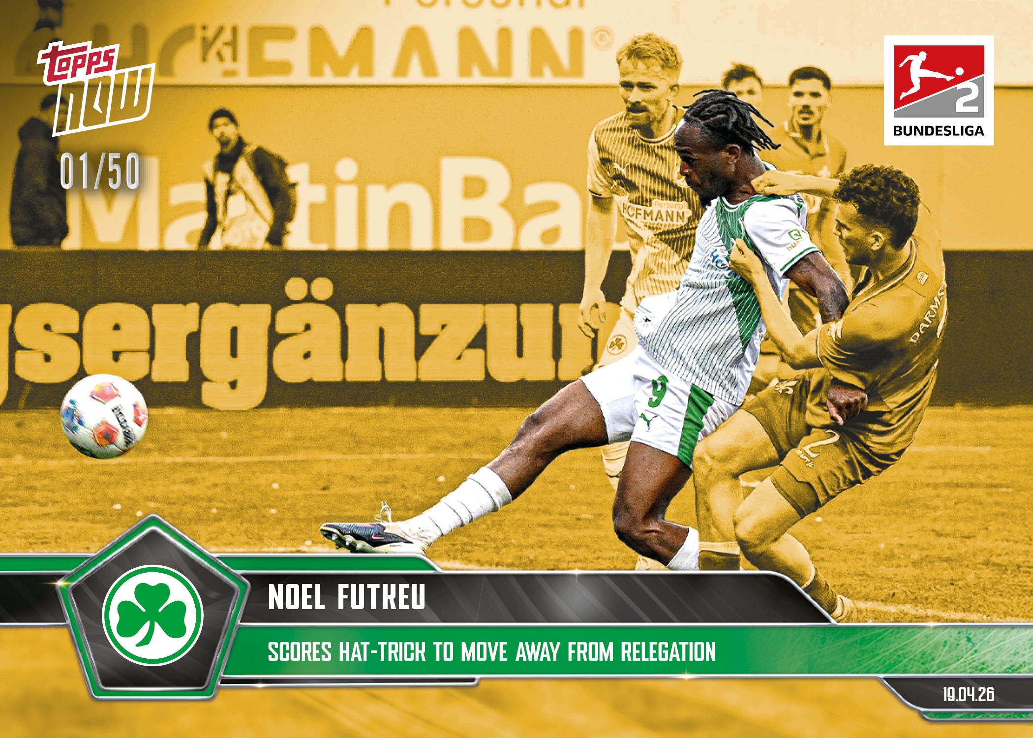Noel Futkeu - 2025-26 Bundesliga Topps NOW - Card 176 - PR: 80 - Image 6