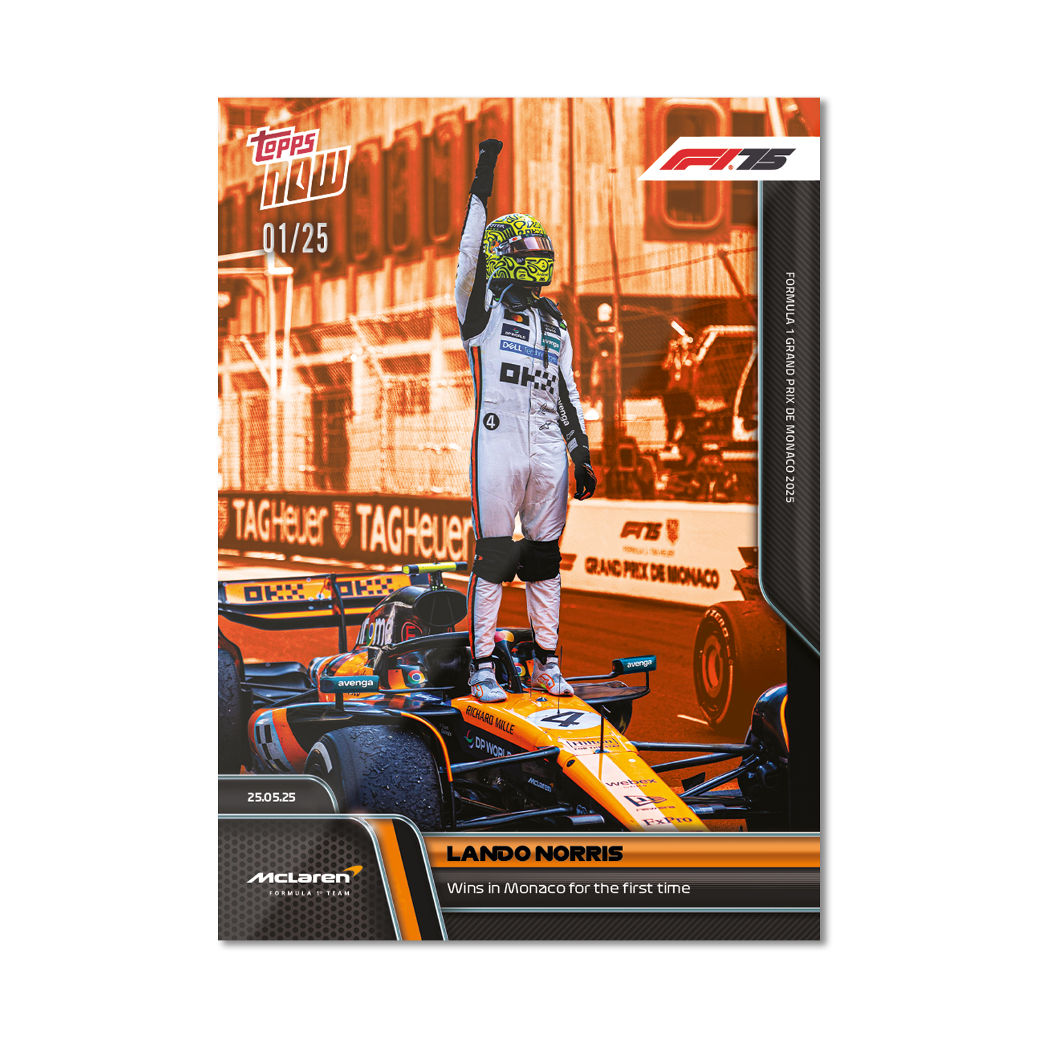 Lando Norris - 2025 Formula 1 Topps NOW - Card 39 - PR: 3926 - Image 5