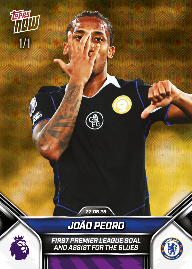João Pedro - 2025-26 Premier League Topps NOW - Card 7 - PR: 1073 - Image 2