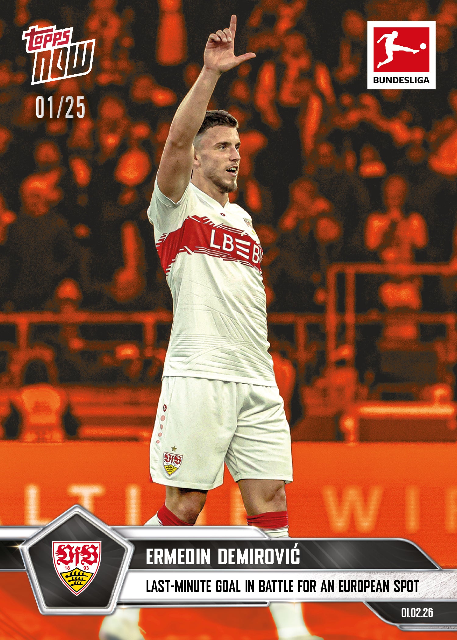 Ermedin Demirović - 2025-26 Bundesliga Topps NOW - Card 116 - PR: 235 - Image 5