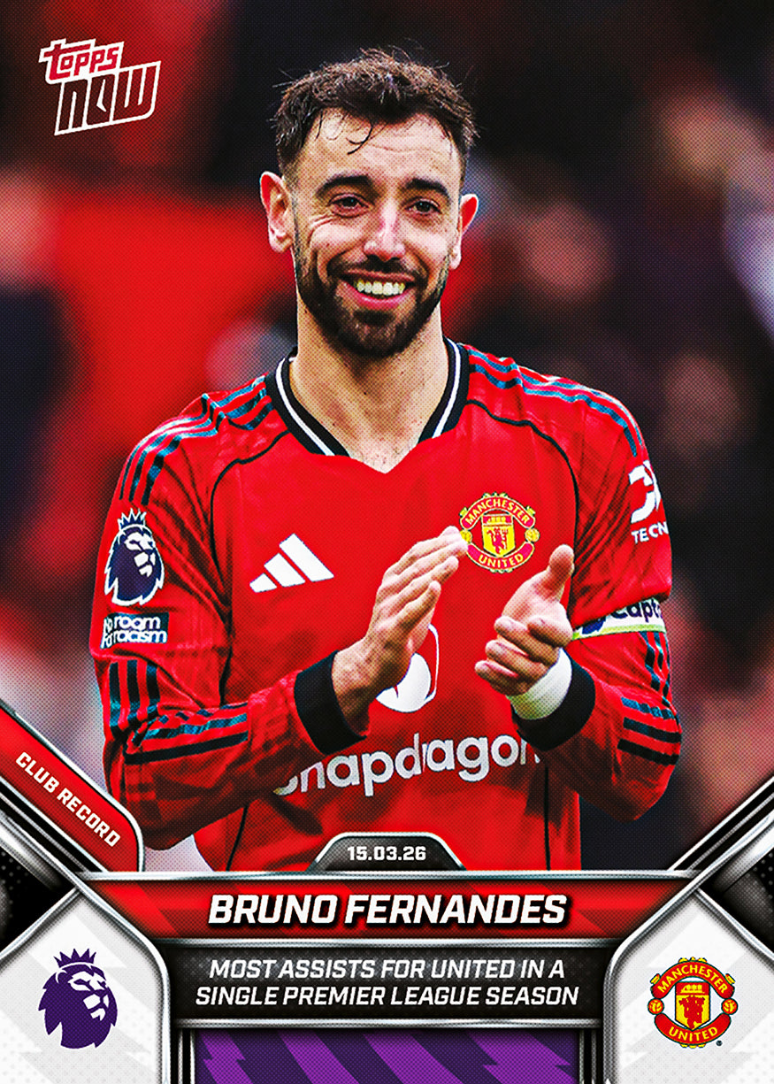 Bruno Fernandes - 2025-26 Premier League Topps NOW - Card 158 - PR:3021 - Image 2