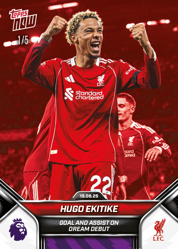 Hugo Ekitike - 2025-26 Premier League Topps NOW - Card 4 - PR: 1689 - Image 3