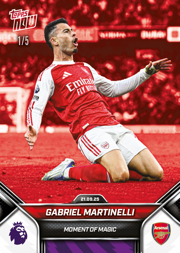Gabriel Martinelli - 2025-26 Premier League Topps NOW - Card 24 - PR: 534 - Image 3