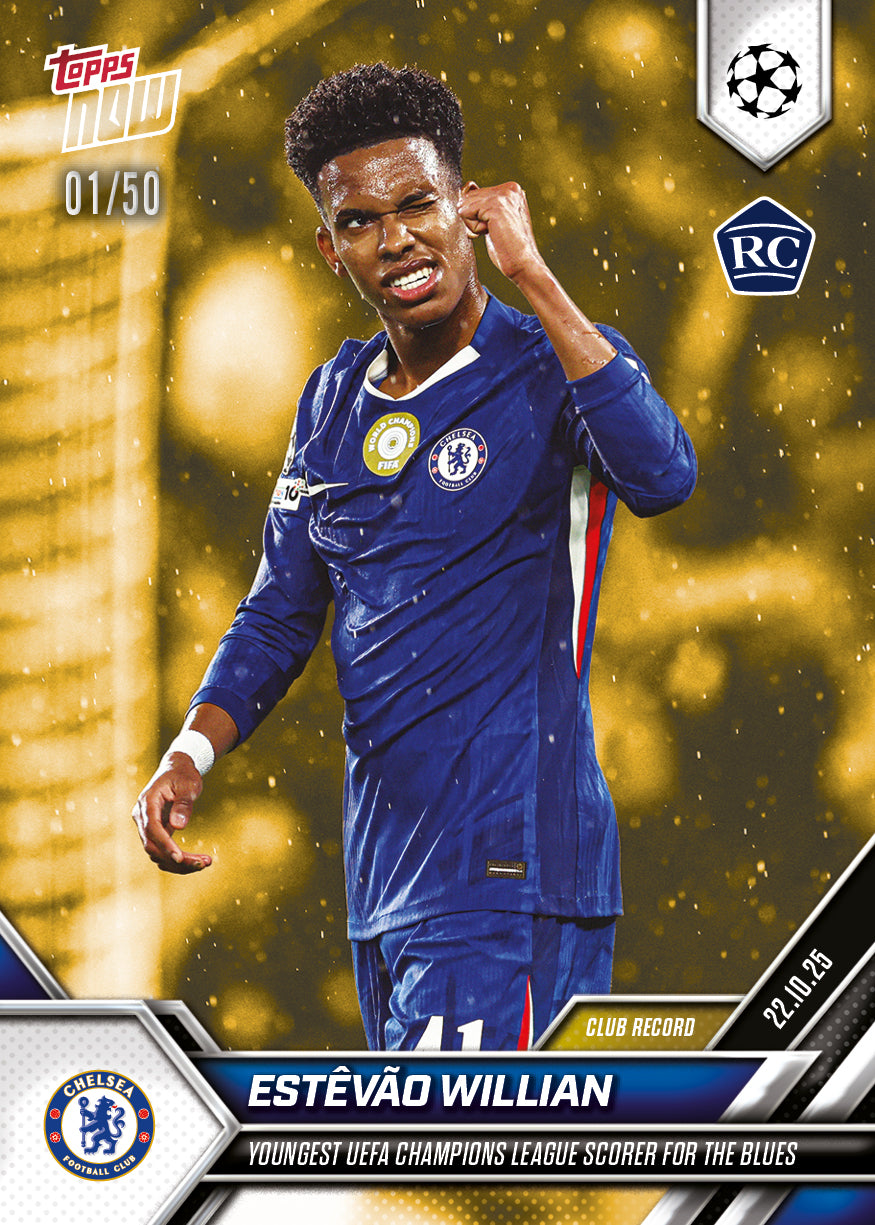 Estêvão Willian - 2025-26 UCL Topps NOW - Card 39 - PR: 3182 - Image 6
