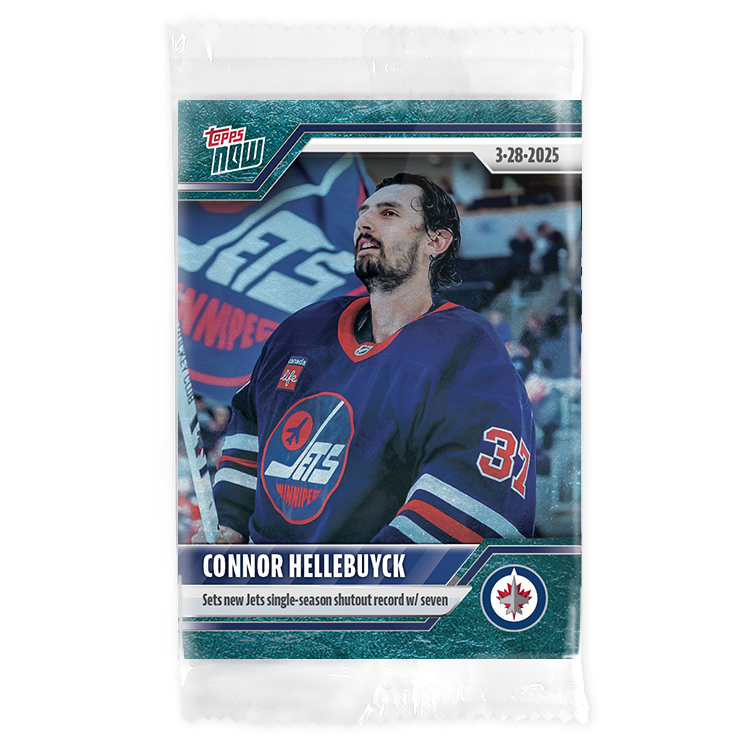 Connor Hellebuyck - 2024-25 NHL Topps NOW - Sticker # 145 Pack - PR: 175 - Image 3