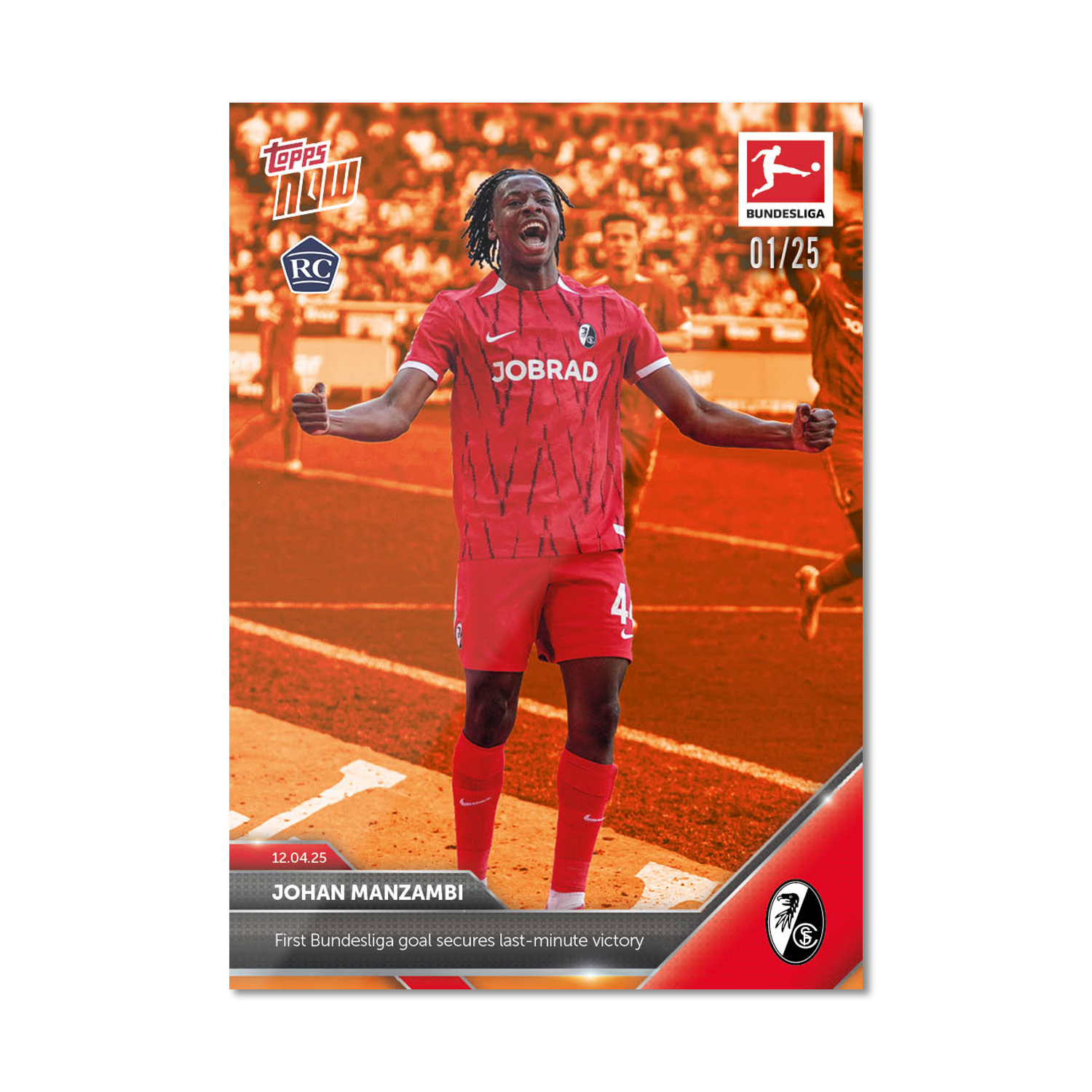 Johan Manzambi - 2024-25 Bundesliga Topps NOW Card 163 - PR: 61 - Image 6
