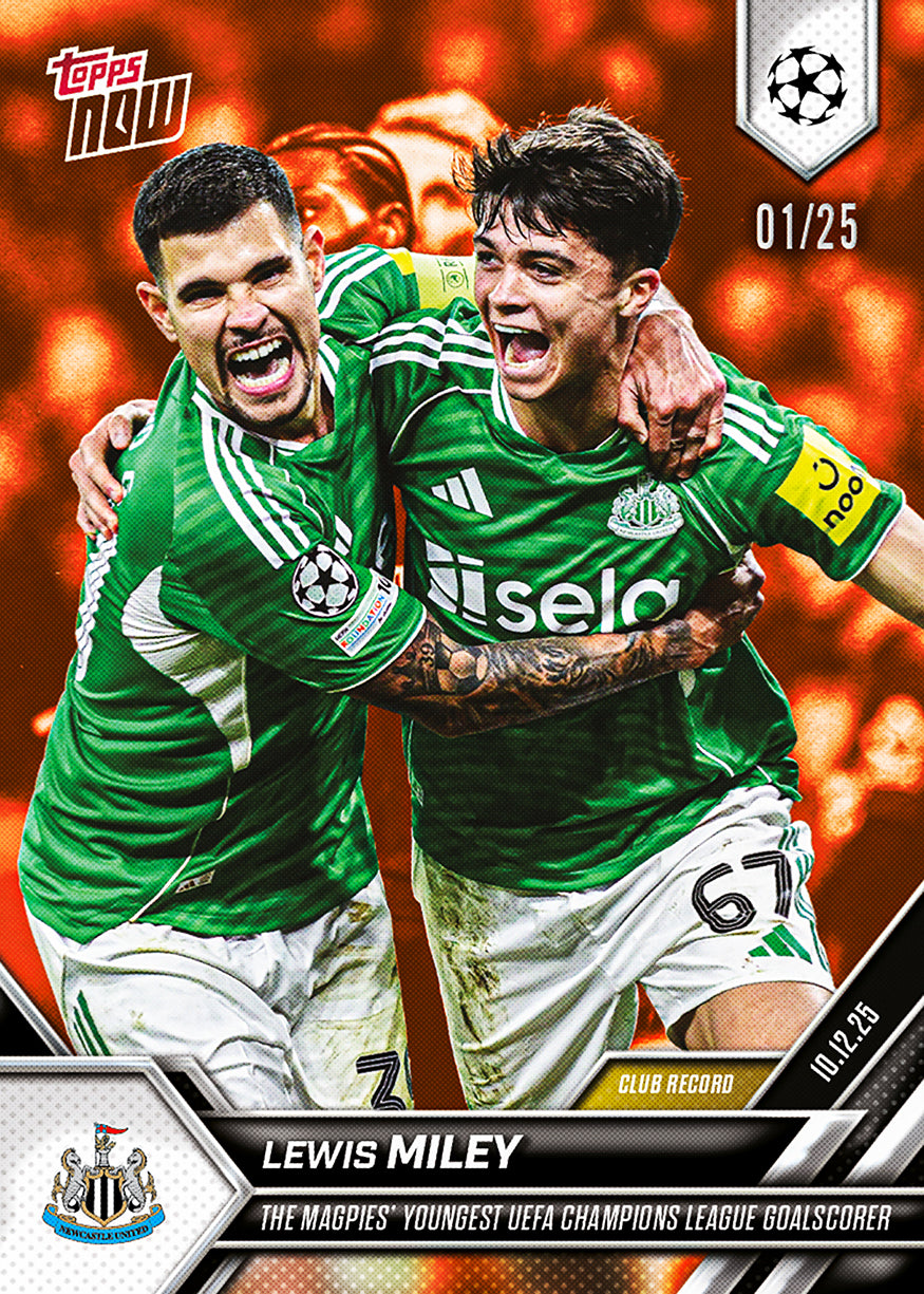 Lewis Miley - 2025-26 UCL Topps NOW - Card 71 - PR: 409 - Image 5