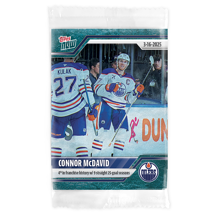 Connor McDavid - 2024-25 NHL Topps NOW - Sticker # 135 Pack - PR: 225 - Image 3
