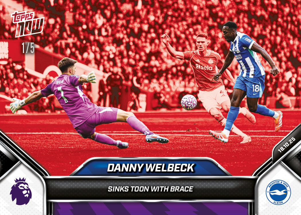 Danny Welbeck - 2025-26 Premier League Topps NOW - Card 37 - PR: 154 - Image 3