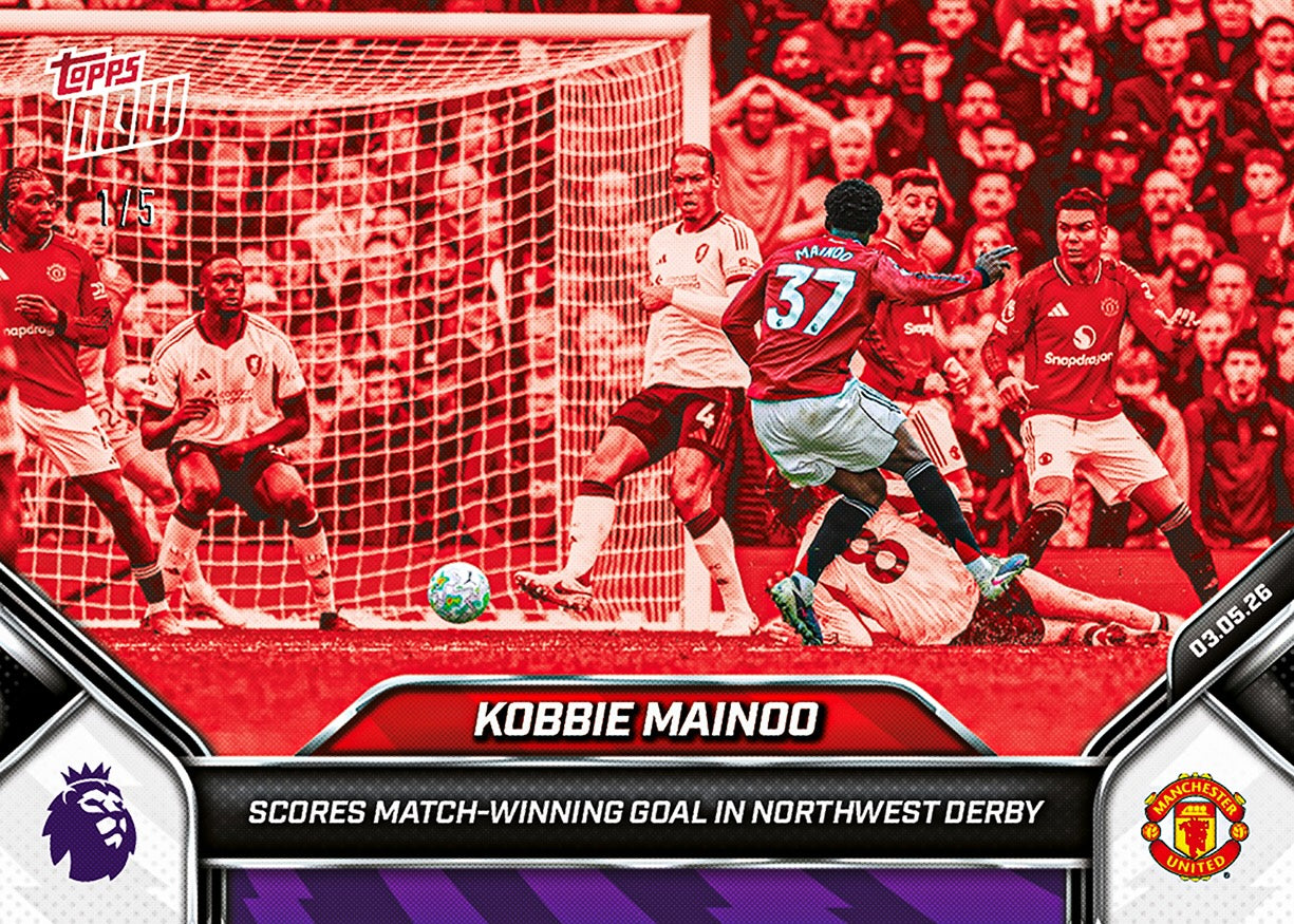 Kobbie Mainoo - 2025-26 Premier League Topps NOW - Card 186 - PR: 1801 - Image 3