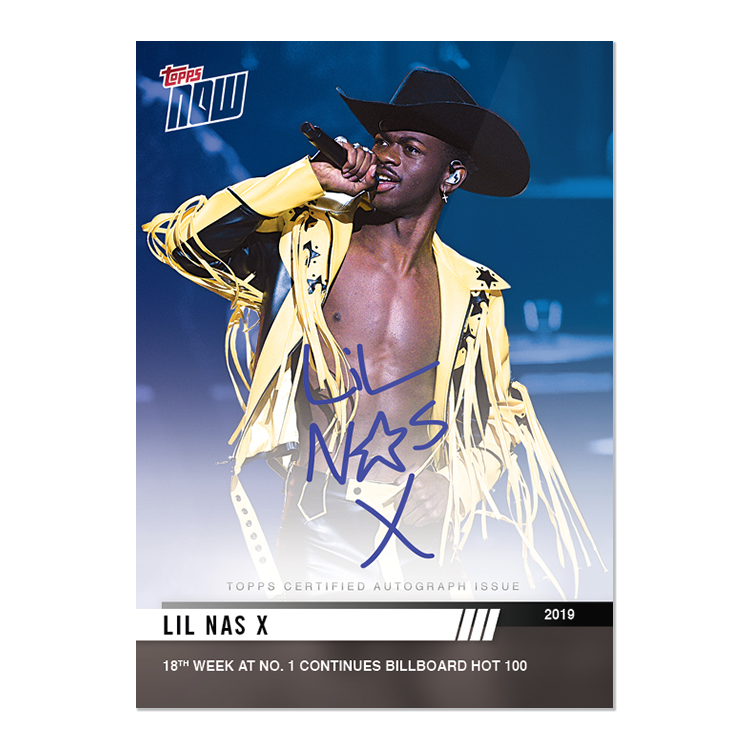 On-Card Auto # to 49 - Lil Nas X - Entertainment TOPPS NOW Card ENT1C