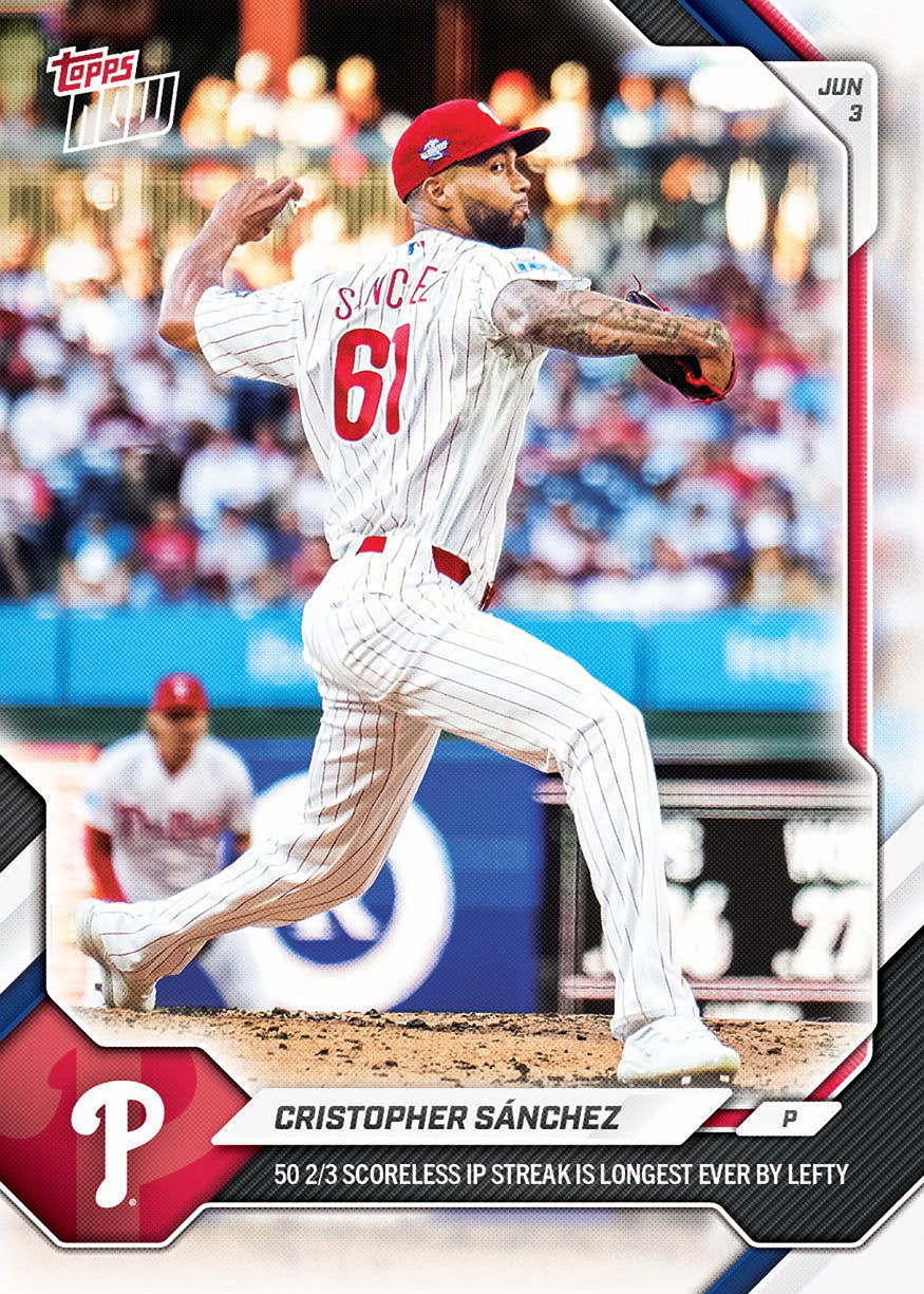 Cristopher Sánchez - 2026 MLB Topps NOW - Card 283 - PR: 3054