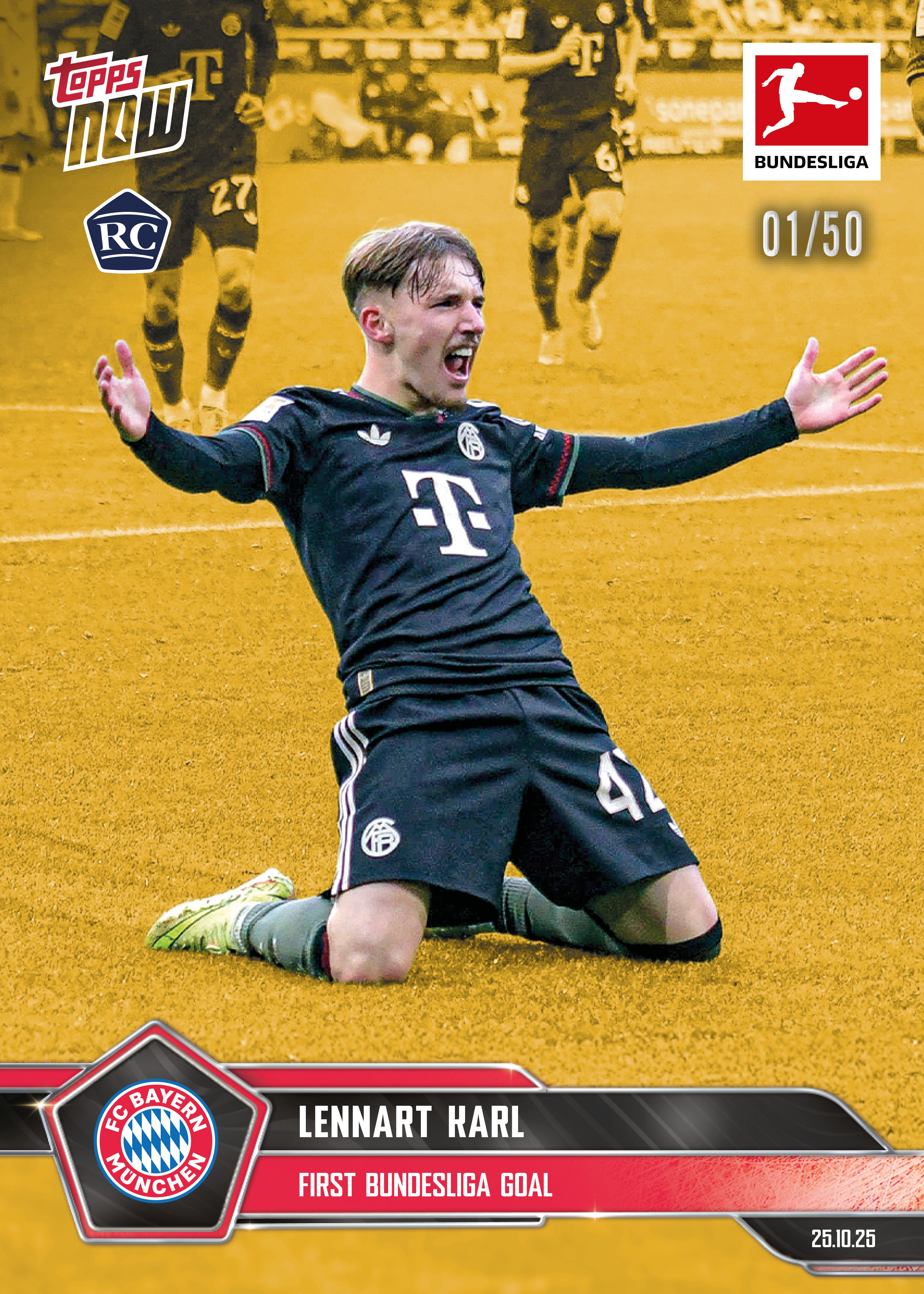 Lennart Karl - 2025-26 Bundesliga Topps NOW - Card 50 - PR: 6508 - Image 6