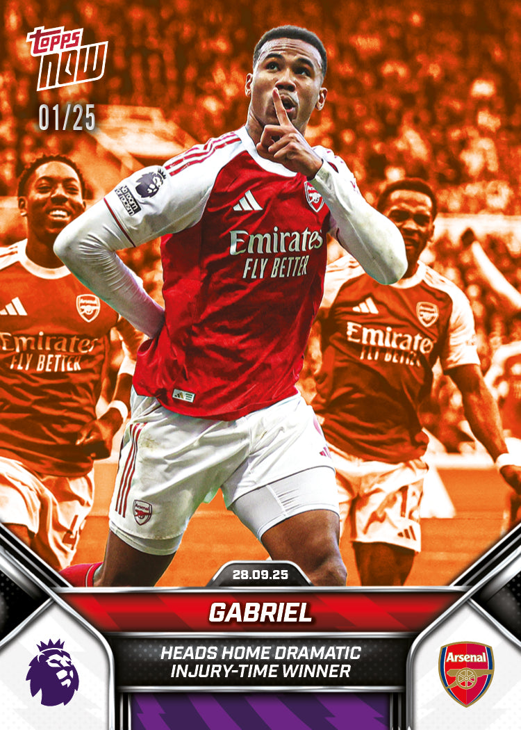 Gabriel - 2025-26 Premier League Topps NOW - Card 28 - PR: 629 - Image 5
