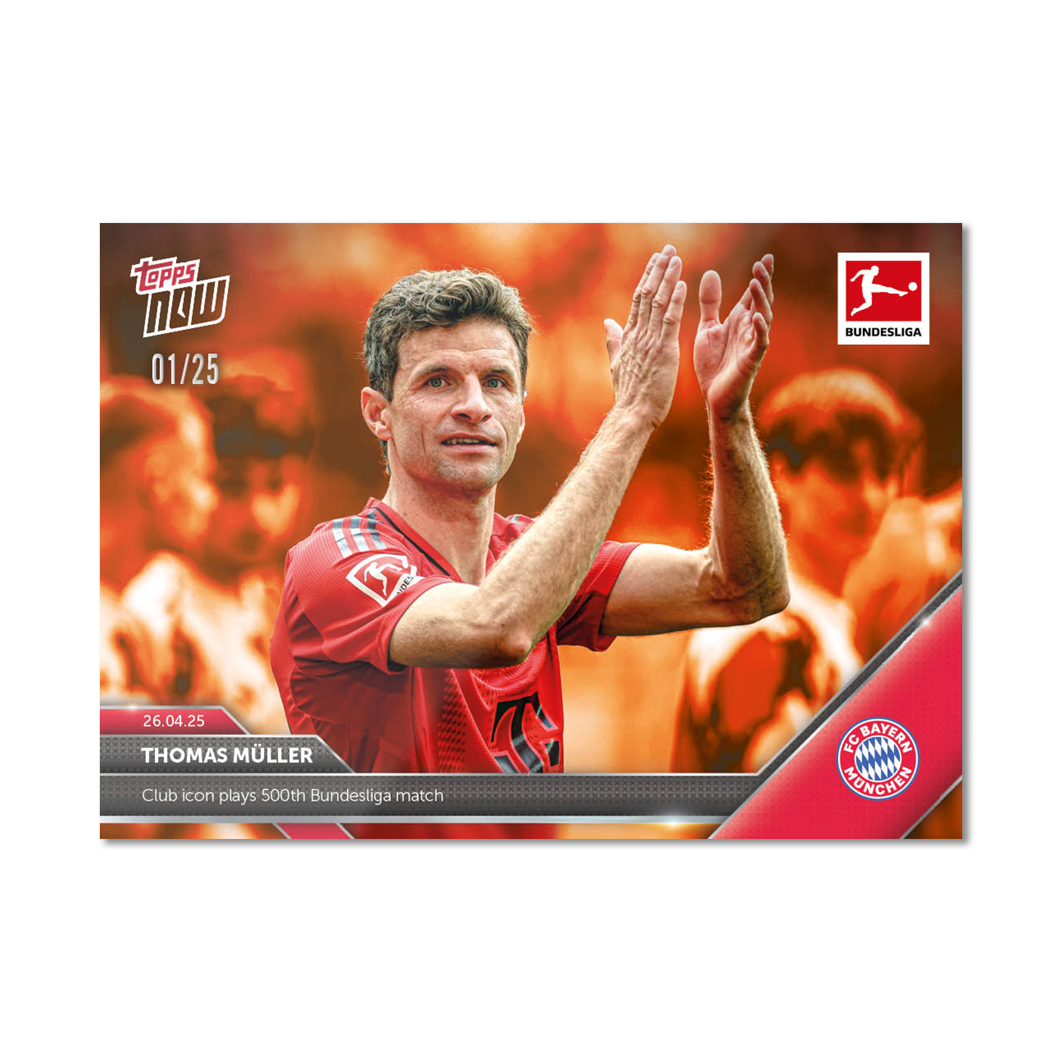Thomas Müller - 2024-25 Bundesliga Topps NOW Card 176 - LOOK FOR AUTO-RELIC - PR: 7754 - Image 7