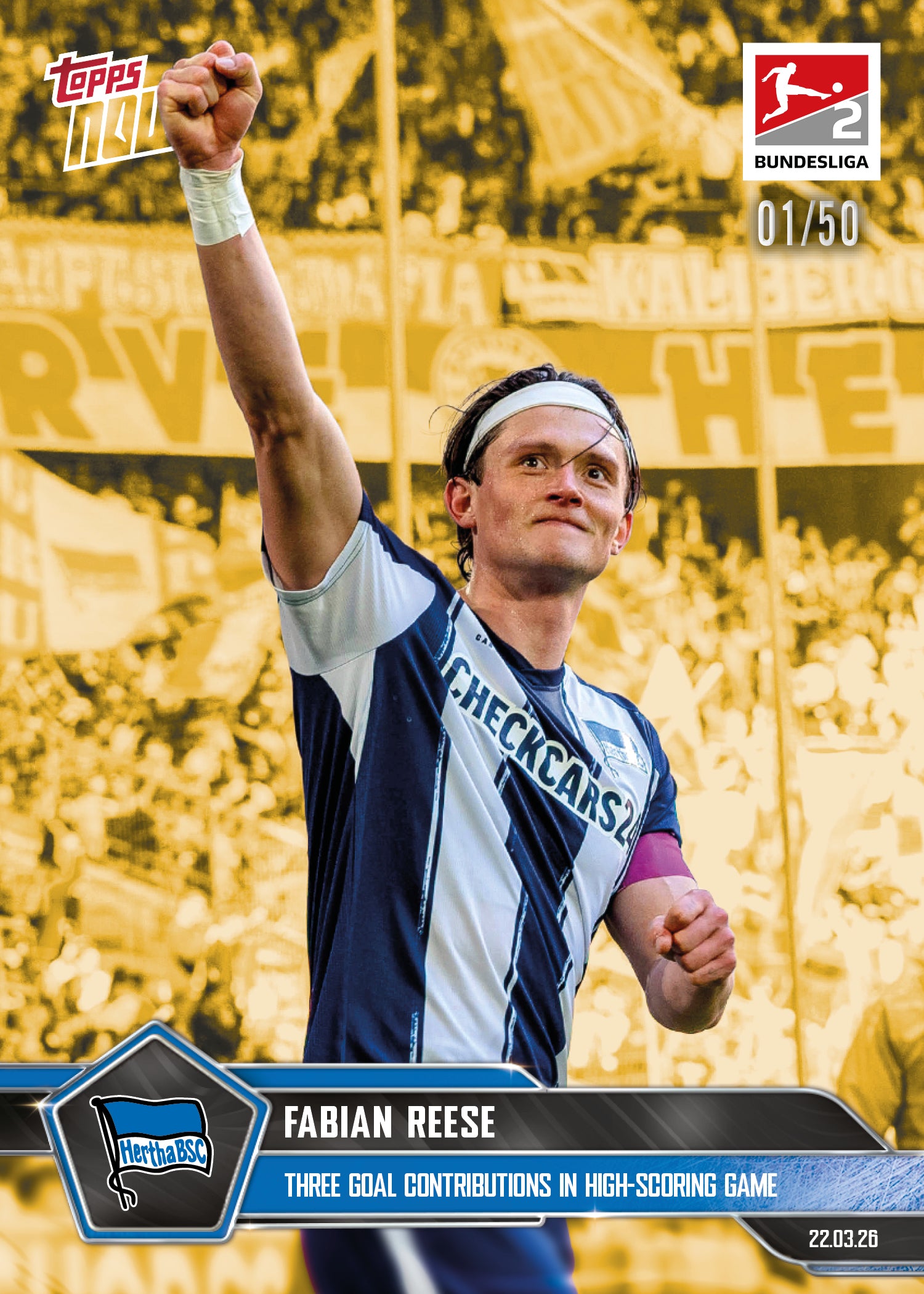 Fabian Reese - 2025-26 Bundesliga Topps NOW - Card 157 - PR: 822 - Image 6