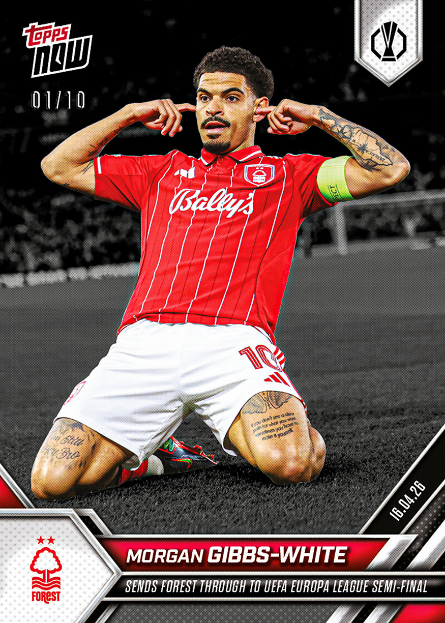 Morgan Gibbs-White - 2025-26 UEL Topps NOW - Card 28 - PR: 197 - Image 4