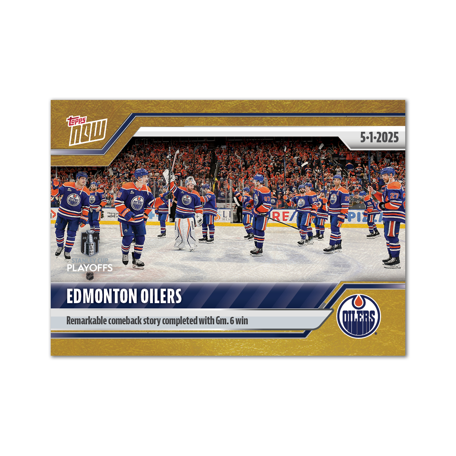 Edmonton Oilers - 2024-25 NHL Topps NOW - Sticker # 174 Pack - PR: 135 - Image 2