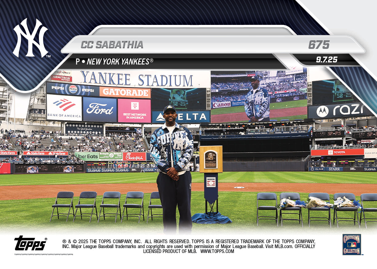 CC Sabathia - 2025 MLB Topps NOW - Card 675 - PR: 663 - Image 2