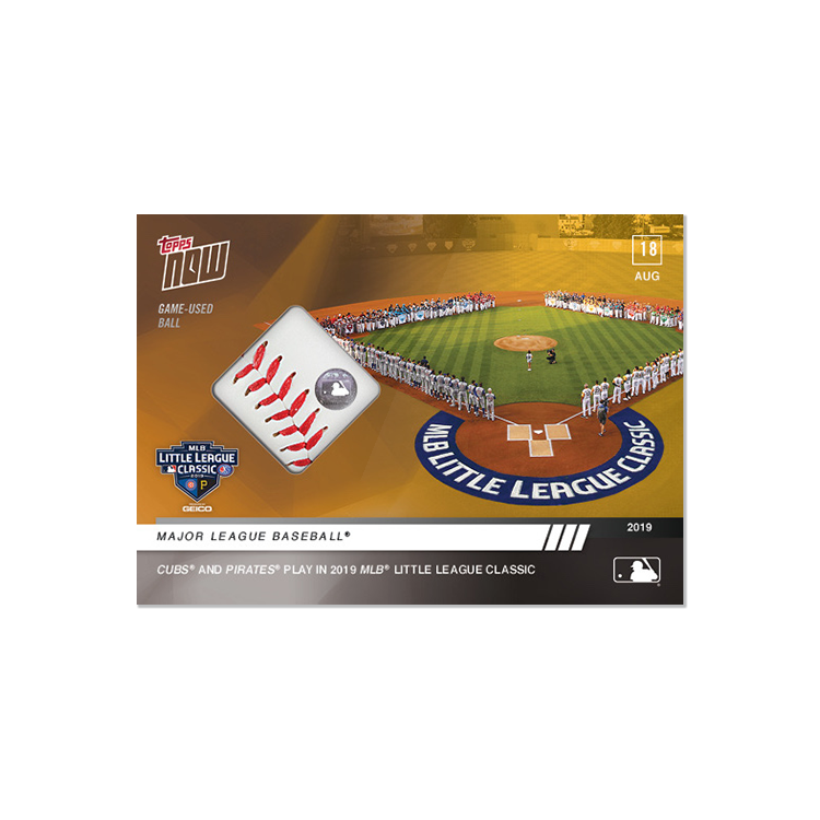 Game-used Ball Relic # to 1 - Little League Classic - MLB TOPPS NOW Card 713C
