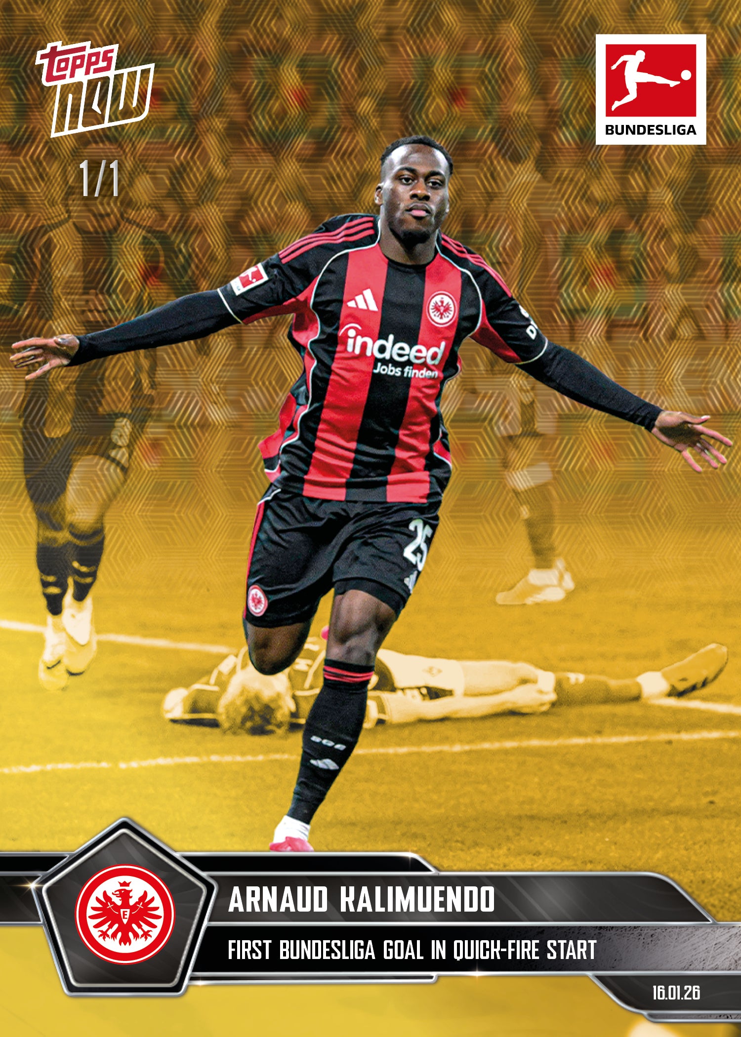 Arnaud Kalimuendo - 2025-26 Bundesliga Topps NOW - Card 100 - PR: 235 - Image 2