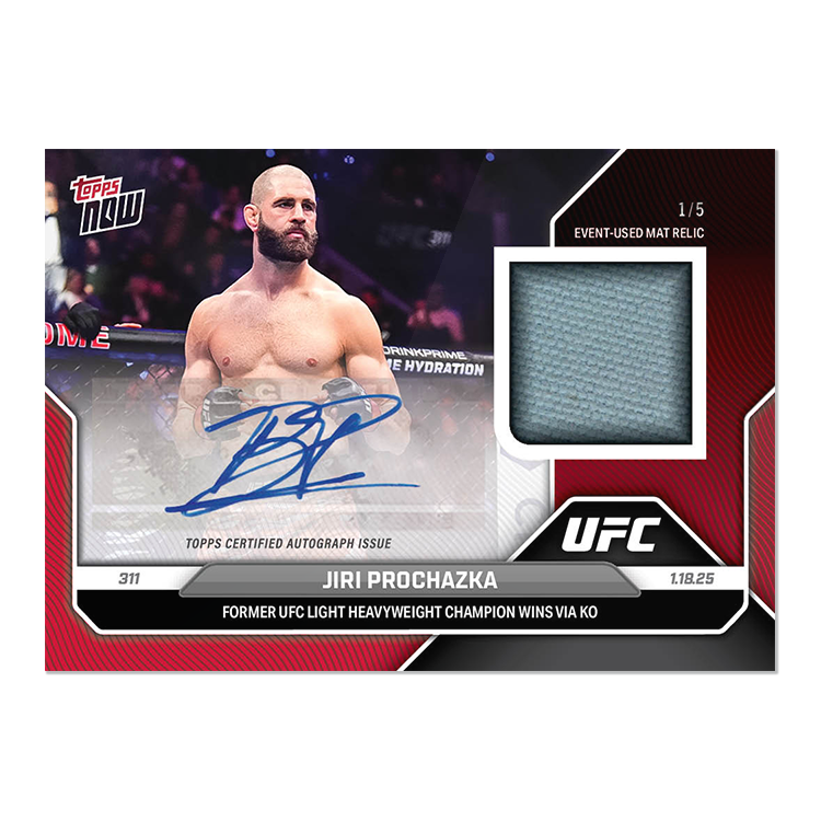 Auto-Relic # to 50 or Lower - Jiri Prochazka - 2025 UFC Topps NOW - Card 3 - Image 2