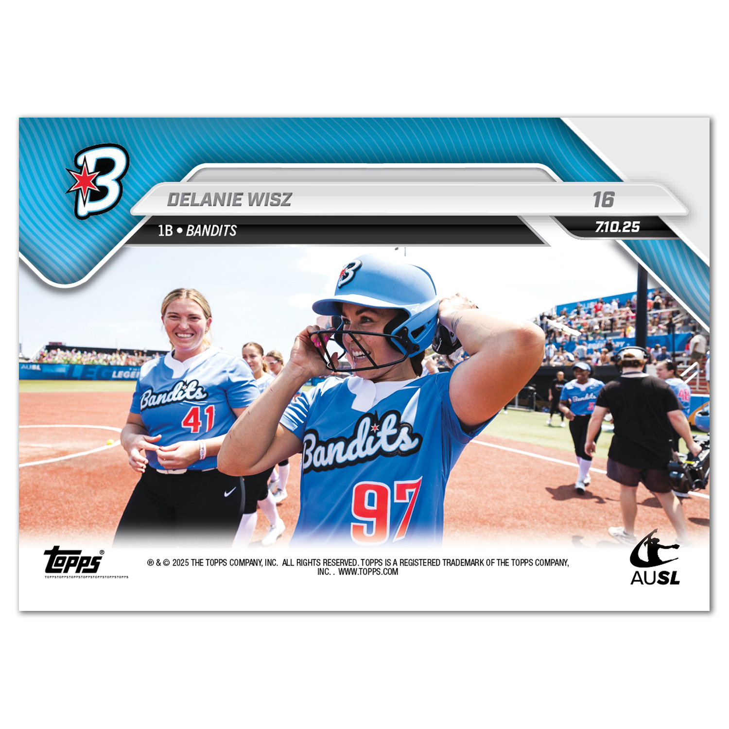 Delanie Wisz - 2025 AUSL Topps NOW - Card 15 - PR: 602 - Image 2